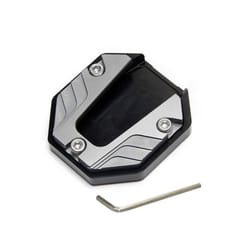 Motorcycle Kickstand Motorbike Side Kick Stand Pad Parking Plate Base Foot Extension Pad Large Foot Pad Side Stand Foot - titanium