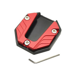 Motorcycle Kickstand Motorbike Side Kick Stand Pad Parking Plate Base Foot Extension Pad Large Foot Pad Side Stand Foot - red