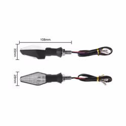 1PC Universal 12LED Amber+Blue Double Color Motorcycle Turn Signal Indicator Light Blinker For Motorcycle Motorbike Off