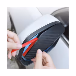 Car Rearview Mirror Rain Eyebrow Carbon Fiber Sun Visor Shade Cover Universal Auto Rear View Mirror Rainy Shield Guard - 4pcs Carbon Fiber