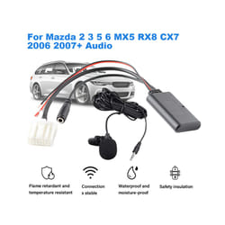 Car Bluetooth AUX Adapter Wireless Radio Stereo Microphone Handsfree Adapter For Mazda 2 3 5 6 MX5 RX8 CX7 2006 2007+ Audio