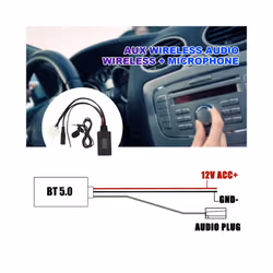 Car Bluetooth AUX Adapter Wireless Radio Stereo Microphone Handsfree Adapter For Mazda 2 3 5 6 MX5 RX8 CX7 2006 2007+ Audio