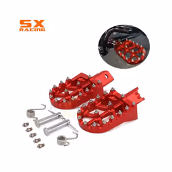 Motorcycle Aluminum Foot Pegs Footpeg Pedals FootRest For HONDA CRF50 CRF70 CRF110 XR50 XR70 XR110 Most Chinese Pit Dirt - Red