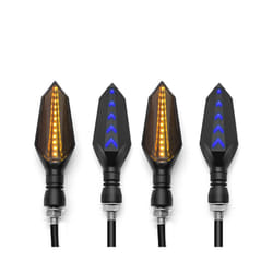 New Indicator Light Motorcycle Flasher LED Turn Signal Lights Lamp For KAWASAKI Z900 Z650 Z800 NINJA 250 300R 300 Z250 Z300 - 2pairs Yellow-Blue