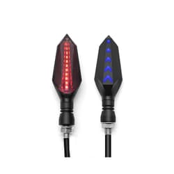 New Indicator Light Motorcycle Flasher LED Turn Signal Lights Lamp For KAWASAKI Z900 Z650 Z800 NINJA 250 300R 300 Z250 Z300 - 1pair Red-Blue