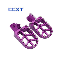 Electric Motorcycle CNC Foot Pegs Rests Pedals Footpegs Bracket For Surron Sur-Ron Light Bee X & Light Bee S Universal Parts - Purple