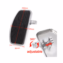Motorcycle Front Rear Wide Foot Rider Driver Foot Rest Floorboards For Honda Shadow For Yamaha Dragstar For KAWASAKI Vulcan - black