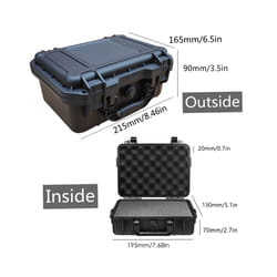 Waterproof Hard Carry Case Bag Tool Box with Sponge Storage Box Safety Protector Organizer Hardware Toolbox Plastic Tool - 215x165x95mm