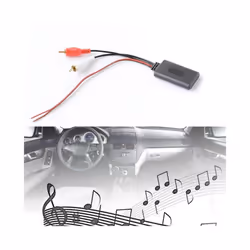 Universal Car RCA USB Adapter Wireless Bluetooth Receiver Home Media AUX Bluetooth Audio Device For BMW Pioneer - black