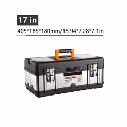 Multiple Specifications Toolbox Double Layer Tools Storage Box with Handle Multifunctional Portable Tool Organizer - 17 inche ...