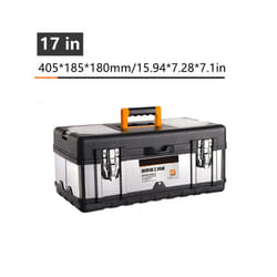 Multiple Specifications Toolbox Double Layer Tools Storage Box with Handle Multifunctional Portable Tool Organizer - 17 inches