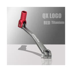 Motorcycle CNC Aluminum Folding Gear Shift Lever For Kayo Apollo Bosuer 110 125 140 150 160 250cc Dirt Bike Pit Bikes Gear - QX Red Titanium