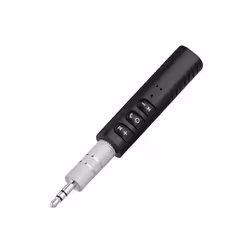 Bluetooth 5.0 Wireless audio Receiver Adapter 3.5mm Jack For Car Music Audio Aux Headphone Reciever Handsfree - Black