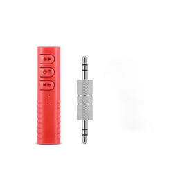 Bluetooth 5.0 Wireless audio Receiver Adapter 3.5mm Jack For Car Music Audio Aux Headphone Reciever Handsfree - Red