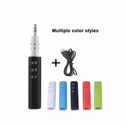 Bluetooth 5.0 Wireless audio Receiver Adapter 3.5mm Jack For Car Music Audio Aux Headphone Reciever Handsfree - WHITE