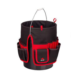 Bucket Organizer Pouch Storage Bag 42 Grids Pocket Gardening Tool Bag Garden Tool Pouch Hand Tool Bag Planting Props Basket - Red