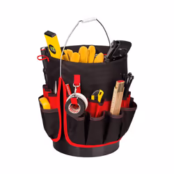 Bucket Organizer Pouch Storage Bag 42 Grids Pocket Gardening Tool Bag Garden Tool Pouch Hand Tool Bag Planting Props Basket - Red