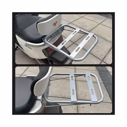 Motorcycle Backrest Tailbox Bracket Metal Rear Rack Electric Vehicle Universal Luggage Bracket Shelf Motorcycle Accessories - as picture 2