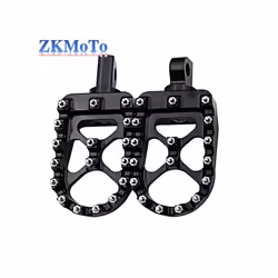 Golden MX Offroad Foot Pegs Motorcycle Wide Fat Footrests Bobber Chopper For Harley Dyna Fatboy Wide Glide Sportster Iron - B ...