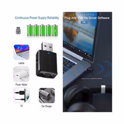 Wireless Audio Transmitter Receiver 3 In 1 Adapter With 3.5mm Cable For Car TV Headset Speaker Aux Bluetooth Compatible