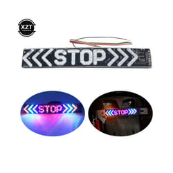 1pc LED Motorcycle Light Flash STOP Moto Indicator Lamp Brake Turn Signal Driving Flowing water Taillight 12V Warning Day