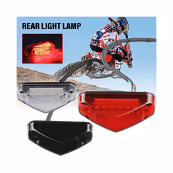 Universal 12V Motorcycle Tail Rear Light Lamp Taillight Motor Brake Stop Lights License Plate Light Moto Equipments Parts - Transparent
