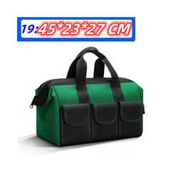 1PC Tool Bag Multifunctional Storage Electrician Wear Resistant Thickened Canvas Portable Electrician Woodworking Tool Bag - Green 19inch