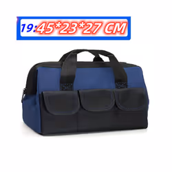 1PC Tool Bag Multifunctional Storage Electrician Wear Resistant Thickened Canvas Portable Electrician Woodworking Tool Bag - Green 19inch