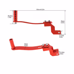 Motorcycle Shift Pedal CNC Aluminum Folding Gear Shift Lever Fit for ATV Dirt Bike Moped Scooter Honda- Yamaha- Suzuk- Kawasaki- - Red