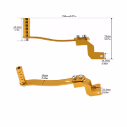 Motorcycle Shift Pedal CNC Aluminum Folding Gear Shift Lever Fit for ATV Dirt Bike Moped Scooter Honda- Yamaha- Suzuk- Kawasaki- - Gold