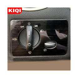 Car Headlight Switch Adjustment Knob Panel Cover Trim for Ford Focus 2 MK2 2005 - 2011 Stainless Steel Accessories - 1 Hole Black