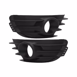 1 Pair Front Bumper Fog Light Grille Black Fog Lamp Cover Trim Replacement for Citroen C4 2004 2005 2006 2007 2008