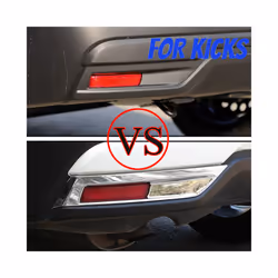 ABS Chrome Rear Fog Lights Cover for Nissan Kicks 2016 - 2021 Back Fog Lamps Decoration Covers Trim Stickers