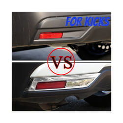 ABS Chrome Rear Fog Lights Cover for Nissan Kicks 2016 - 2021 Back Fog Lamps Decoration Covers Trim Stickers