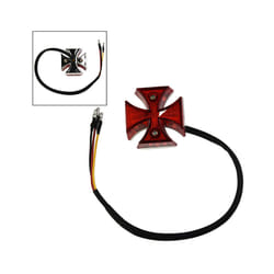 Brake Motorcycle Tail Light Running Maltese Cross License Universal Quads ABS Choppers DC 12V Dirt Distinctive