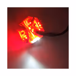 Brake Motorcycle Tail Light Running Maltese Cross License Universal Quads ABS Choppers DC 12V Dirt Distinctive