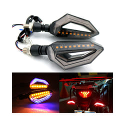 1 Pair LED Sport Bike Motorcycle Turn Signals Light Left & Right 12V Daytime Running Lights Indicator Blinker Lamp Universal