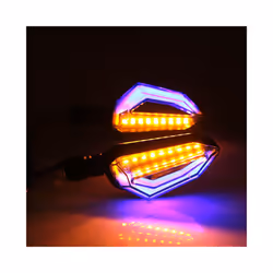1 Pair LED Sport Bike Motorcycle Turn Signals Light Left & Right 12V Daytime Running Lights Indicator Blinker Lamp Universal