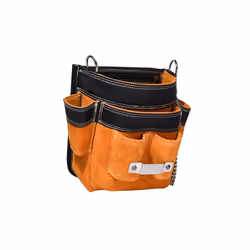 Leather Tool Pouch Heavy Duty Multiple Storage Pockets Electrician Tool Belt for Electrician Woodworking Carpenter Adults