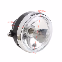 5.8 Inch Motorcycle Headlight Round Headlamp High Low Beam 12V Lamp Lighting Universal For Honda Suzuki Yamaha Harley Cafe