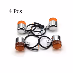 SIGNAL LIGHT TURN 6V Amber Silver With Chrome Finish For HONDA CHALY DAX CF50 CF70 For CT70 ST50 ST70 ST90 Z50