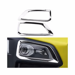 For Hyundai Kona Encino Kauai SUV 2017 2018 2019 2020 Chrome Car Front Fog Light Lamp Cover Trim Foglight Bezel Trim Accessor ...
