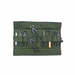 Japanese Style Bonsai Tools Storage Package Roll Bag Canvas Tool Set Case for Orchard Scissors Pliers Storage Bag Pouch