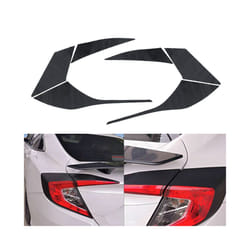 1 Set Rear Tail Light Lamp Cover Trim Sticker Fit for Honda Civic 2016 2017 2018 2019 2020 2021 Black Carbon Fiber Style