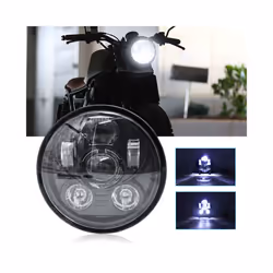 5-3/4'' 5.75 inch Motorcycle LED Headlight with High Low Beam White Light 5.75 inch Round Light LED Headlight  IP67 Waterproo ...