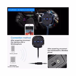 Car Bluetooth-compatible Audio Receiver 3.5mm AUX Bluetooth-compatible Audio Receiver Adapter Handsfree for Smartphone Tablet