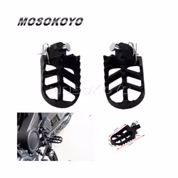 2x Black Footpeg Motorcycle Wide Wing Foot Pegs Foot Rests Non-slip Pedal for Harley Pan America RA1250 RA1250S Accessories