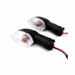 1 Pair Motorcycle Turn Signal Light Indicator Lamp For YAMAHA YZF R1 R6 R125 R25 R3 FZ-6N XJ6 MT07 MT09 YBR125 YS250 - clear color