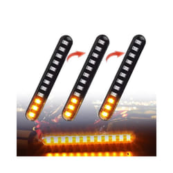 2Pcs 12 LED Moto Signal Lights Sequential Water Flowing Mini Strips Motorcycle Car Strips Led Turn Signal Lights Sticker