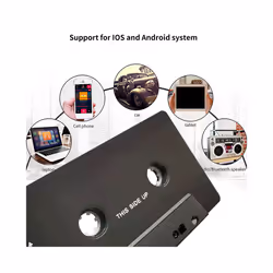 Auto Bluetooth Converter Car Tape MP3/SBC/Stereo Bluetooth Audio Cassette For Aux Adapter Smartphone Cassette Player Adapter - Black